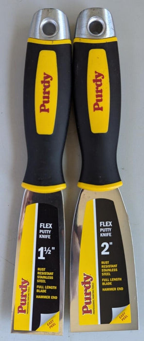 2 x Purdy Decorators Flex Putty Filler Knife - 1.5” and 2"