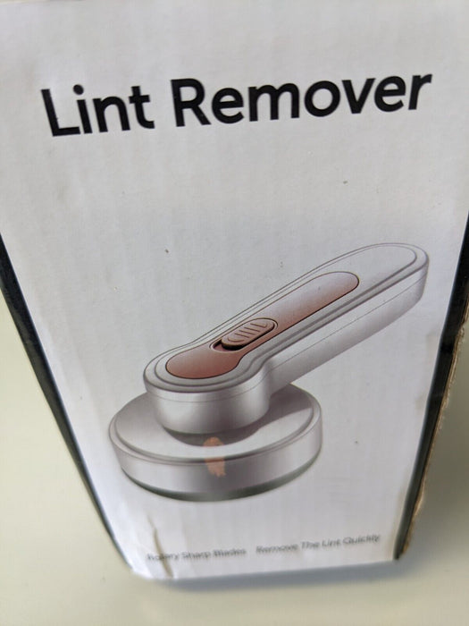 USB Rechargeable Lint/Bobble Remover White/Brown