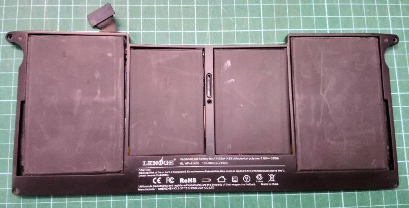 Lenoge Used Battery for MacBook Air 11" A1370 A1465, Model A1406 A1495 39Wh