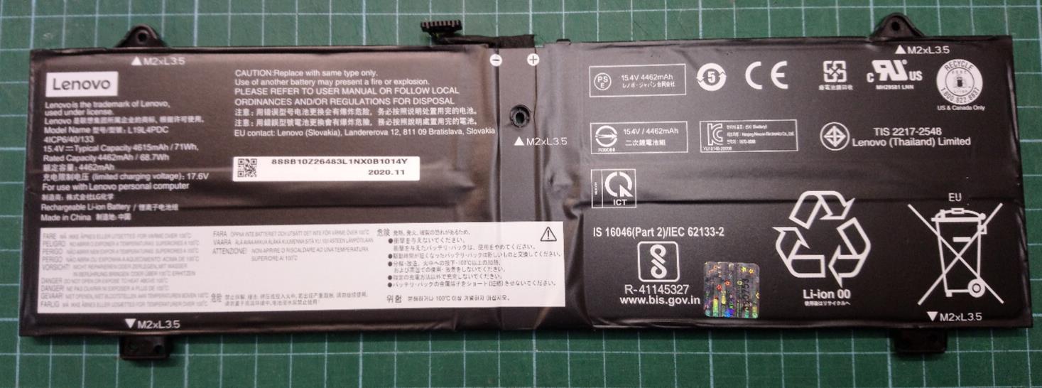 Lenovo YOGA 7 14ACN6 Laptop Battery 4462mAh Capacity - L19L4PDC
