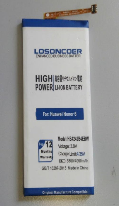 Replacement Battery for Huawei Honor 6, 7i - HB4242B4EBW 3800mAh