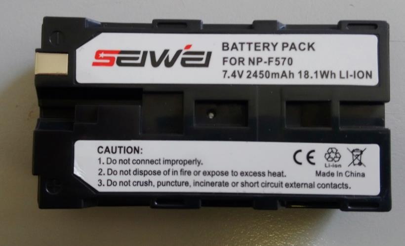 Seiwei NP-F570 Rechargeable Li-ion Battery For Sony NP-F550 NP-F570 2450mAh