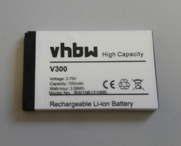 VHBW Battery For MOTOROLA A780/V300/V400(p)/V500/V525/V550/V60/V600 700mAh