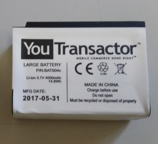 You Transactor 4000mAh Battery for SK100 Terminal