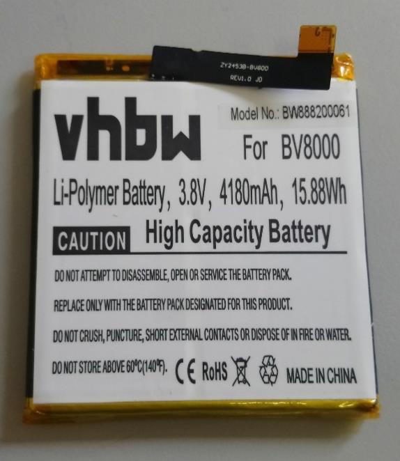 VHBW Battery for Blackview BV8000 3.8V 4180mAh