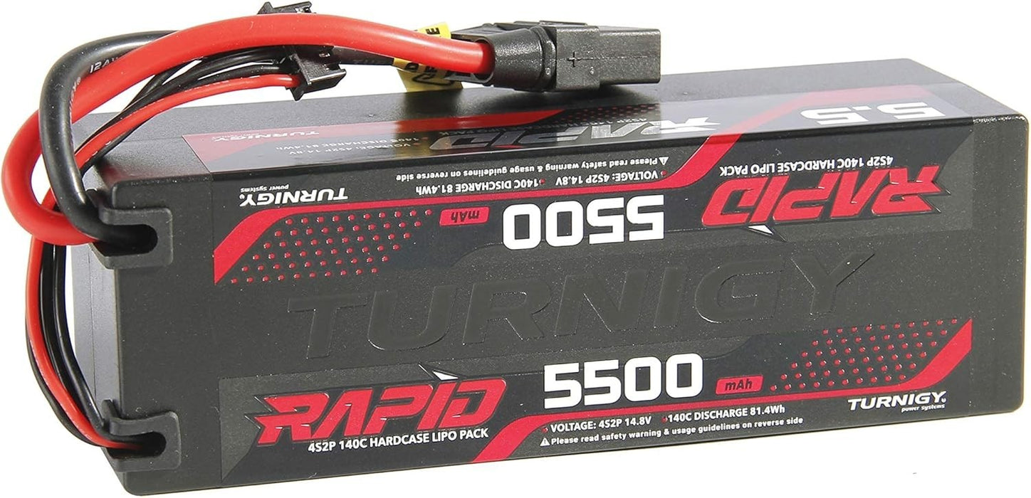 Turnigy Rapid 5500mAh 4S2P 140C Hardcase Lipo Battery Pack w/XT90 Connector