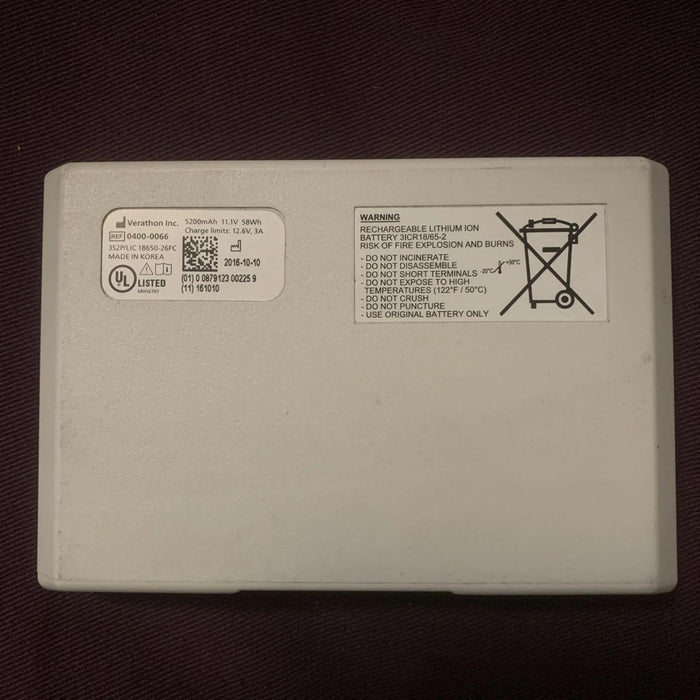 Verathon 0400-0066 5200mAh 11.1v 58wh battery pack used