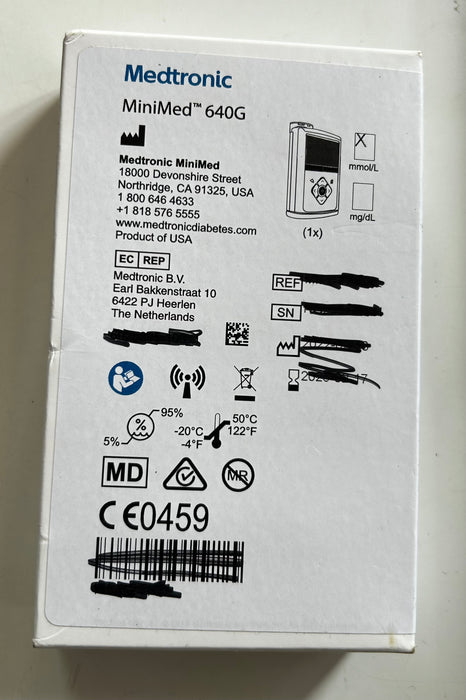 Medtronic MiniMed 640G Inuslin Pump 24 Hrs a Day - mmol/L