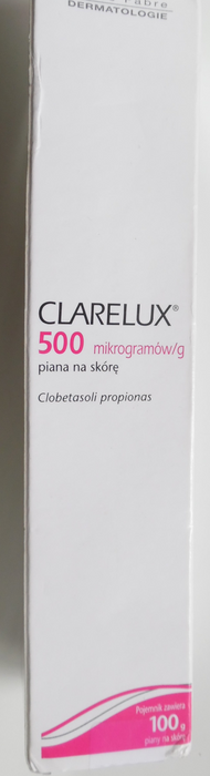 PREPARATION: CLARELUX SKIN FOAM (0.5 MG/G) - 100 G CONTAINER