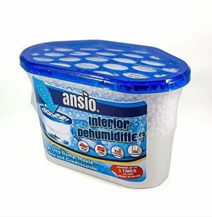 3 x ANSIO 500ml Dehumidifier for Damp, Condensation Remover Moisture Absorber