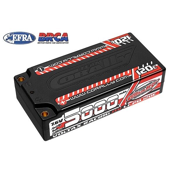 Corally Voltax 120C LiPo HV Battery 5000mAh 7.6V Shorty 2S C-49605