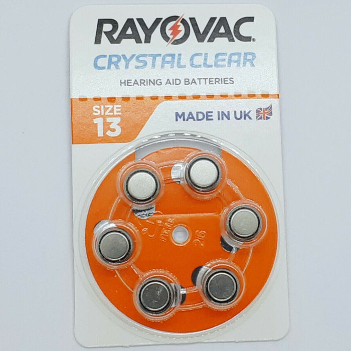 Rayovac Crystal Clear Hearing Aid Batteries x 24 Size 13 PR48 Authorised Seller