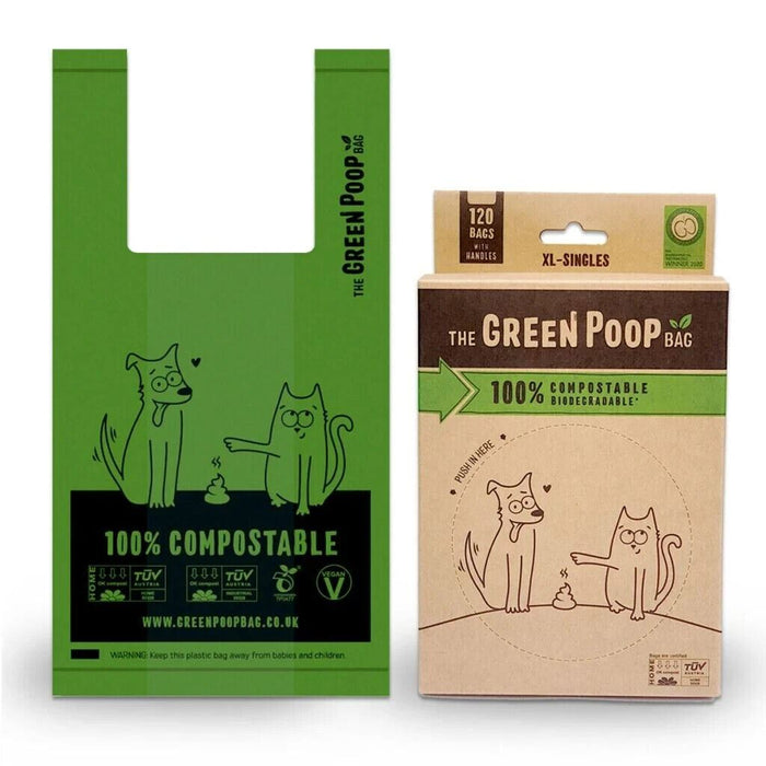 100% Compostable Dog Poop Bags XL – 120 bags