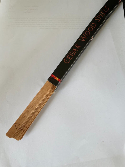 12 Spanish Cedar Wood Spills Strips for Cigars Lighting Lighter