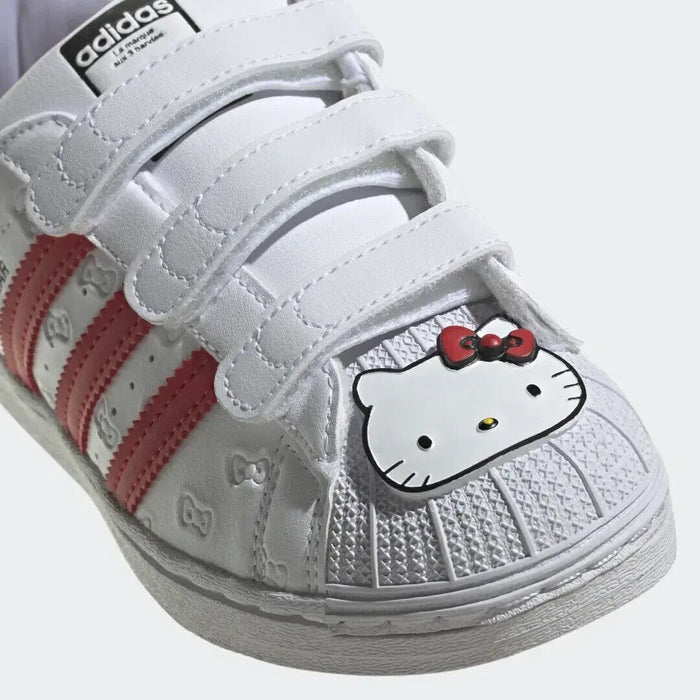 Adidas Superstar x Hello Kitty UK 4K White/Red with Hello Kitty Badge