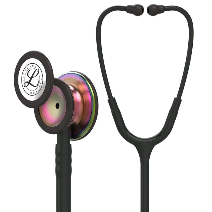 3M Littmann Classic III Monitoring Stethoscope, Rainbow-Finish Chestpiece, Black