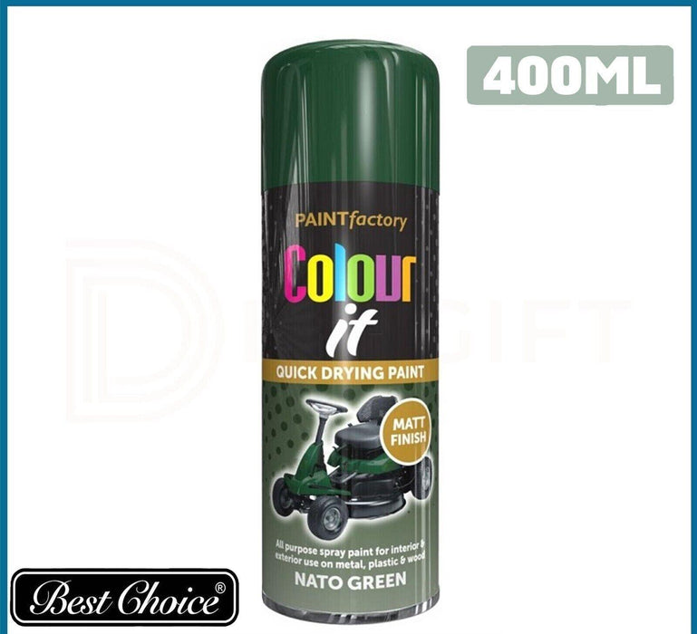 SPRAY PAINTS ALL PURPOSE AEROSOL MATT Nato Green 400ML