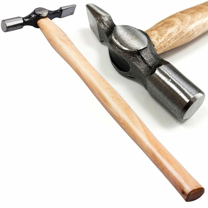 4oz Cross Pein Hammer 13" (325mm) Wooden Handle Tack Nails Clip Small Pin Panel