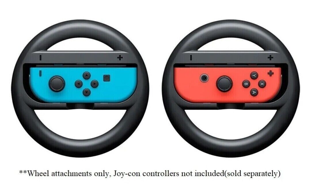 2 x Genuine Nintendo Switch Joycon Racing Wheel Controller Attachment Adapter