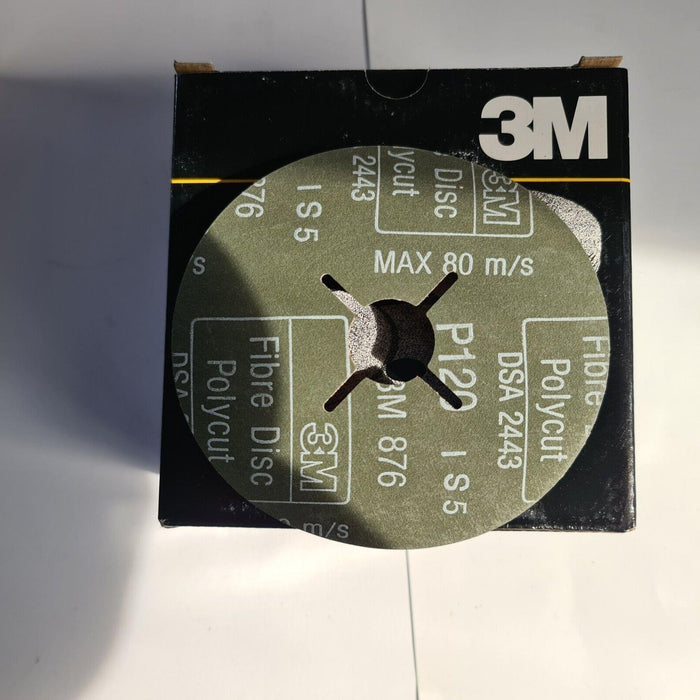 3m P120 Fibre Discs 115 x 22mm Pack of 25 Part No 16361 New