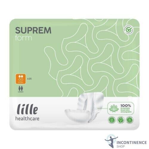 1x Lille Healthcare Suprem Form Incontinence Pads - Extra Plus (Pack of 25)