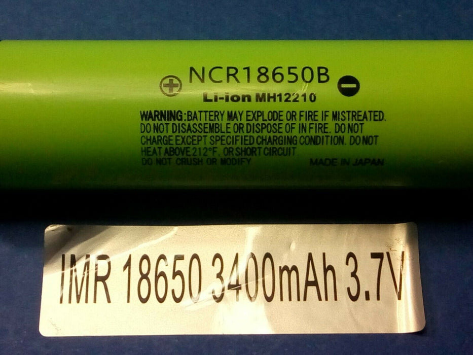 Genuine Panasonic Battery NCR18650B 18650 3400mAh Li-ion 3.7V Rechargeable 2 OFF
