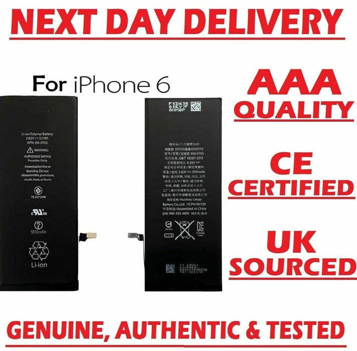 Replacement Battery For Apple iPhone 6 (1810 mAh) Quality product with warranty