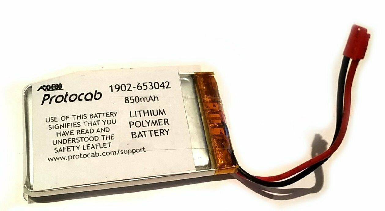 1902-653042 Protocab "Large" Battery 40x7x30mm 800mAh Locomotive power