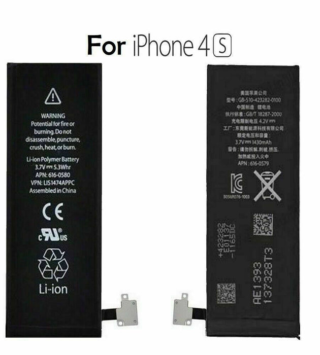 New Genuine Replacement Battery for iPhone 4S 1430mAh 100% Capacity