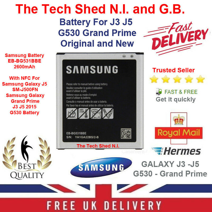 Original Samsung EB-BG531BBE Battery for Samsung Galaxy J5 2015 (J500F) 2600mAh