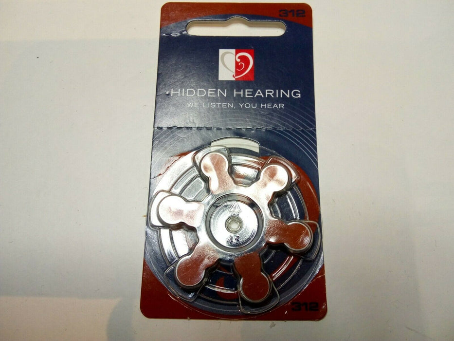 6 off Hidden Hearing Extra Hearing Aid Batteries Size 312 - Low Price all UK