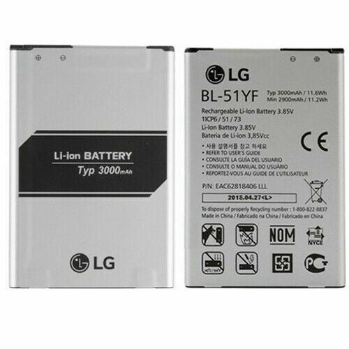 New LG BL-51YF Replacement Battery 3000mAh 11.6Wh For LG G4 H815 Dual LTE H819