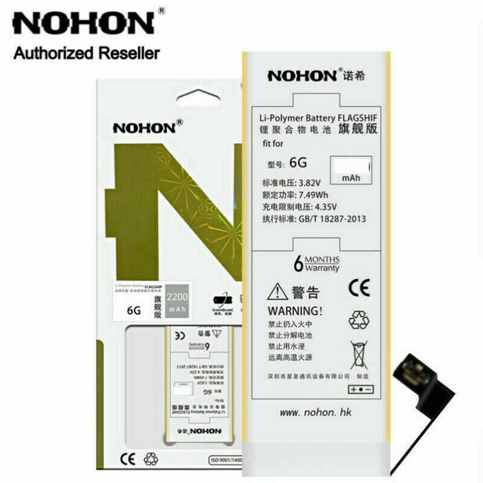 Genuine NOHON Replacement For Apple iPhone 6G High Capacity Battery