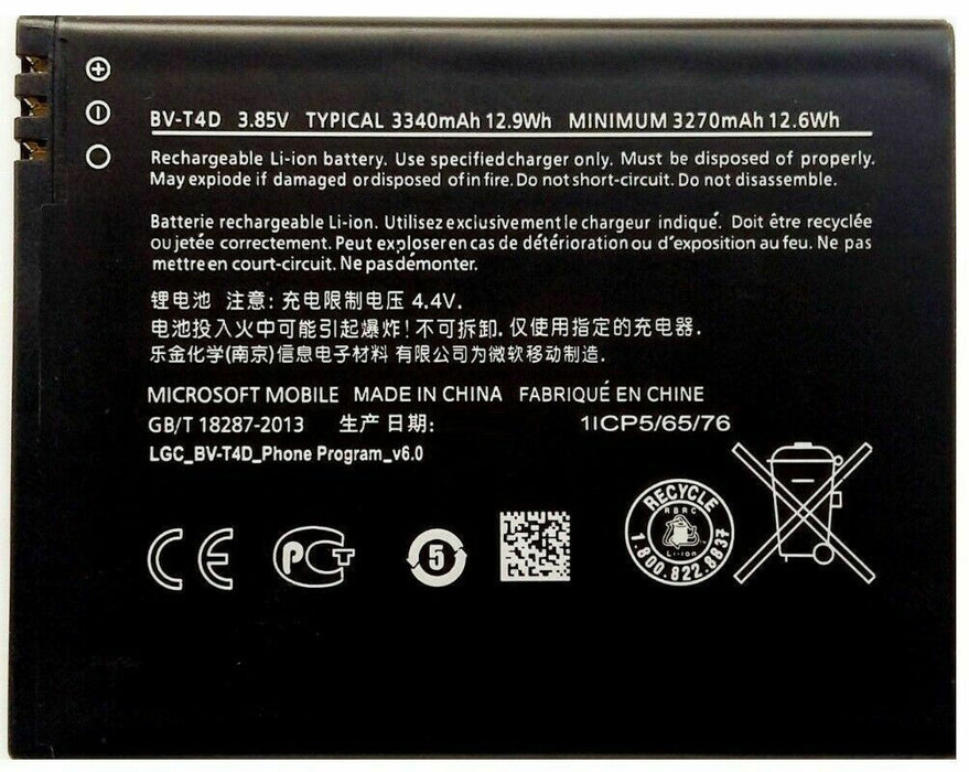 Original Nokia Microsoft BV-T4D Battery For Nokia Lumia 940XL/950XL Battery New