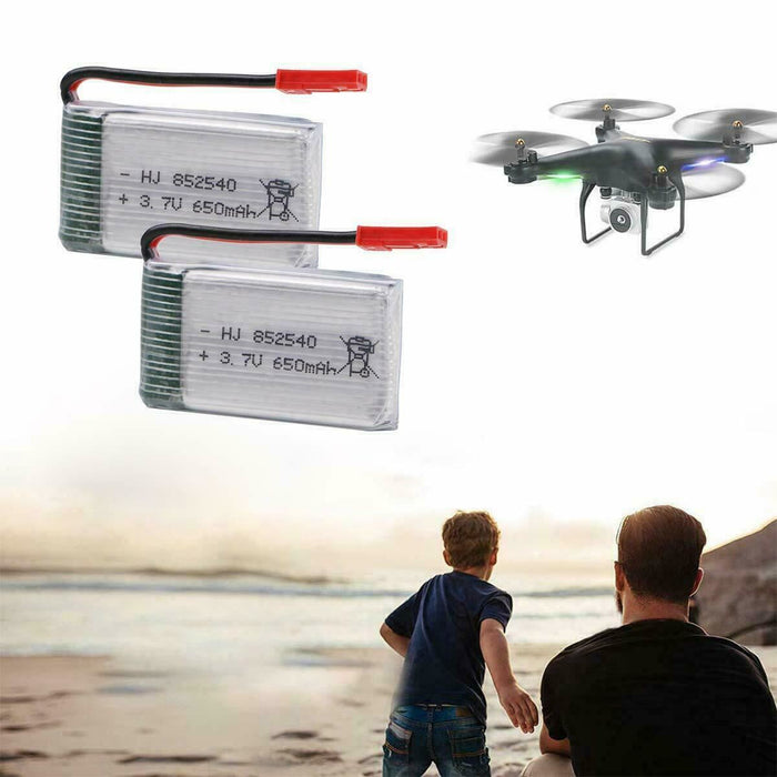 2pcs 650mAh 3.7V Lipo Battery JST Plug For Syma Racing Drone batteries only