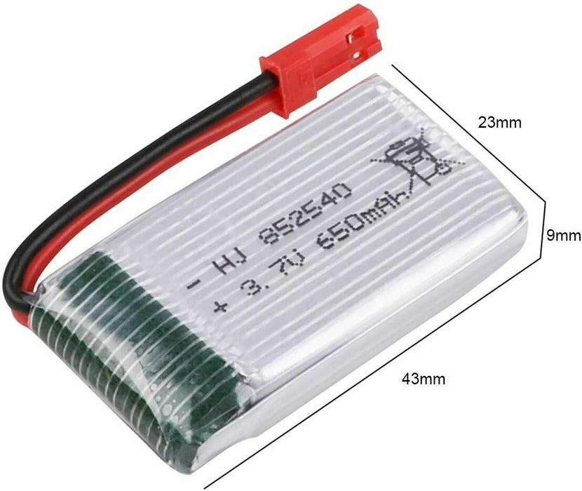 2pcs 650mAh 3.7V Lipo Battery JST Plug For Syma Racing Drone batteries only