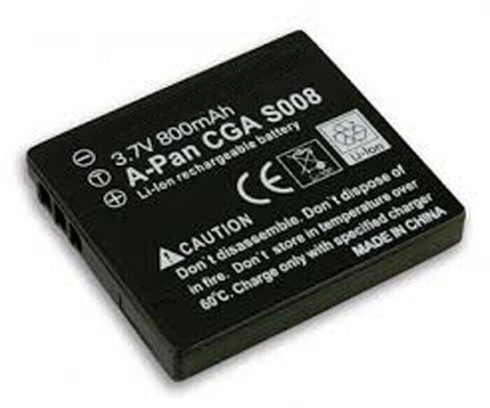Replacement Panasonic CGA-S008, CGA-S008E, DMW-BCE10 Rechargeable Camera Battery