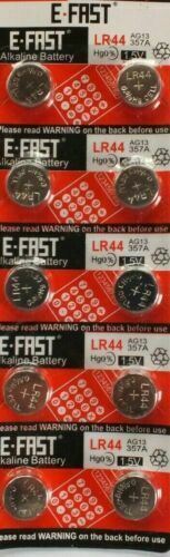 AG13/LR44 x 10 TOP QUALITY E-FAST BRAND BATTERIES UK SAME DAY POST