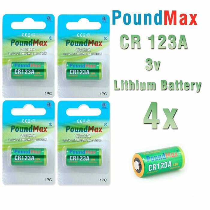 4 x CR123A 3 V Lithium-Ion Photo PoundMax Battery