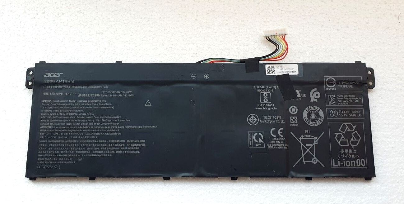 Acer Aspire A515-43 SF314-42 TMB311 Battery for Laptop AP19B5L 3550mAh 15.4v