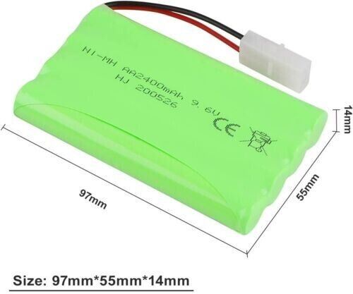 AA 2400mAh 9.6V Ni-MH Battery KET 2P Plug