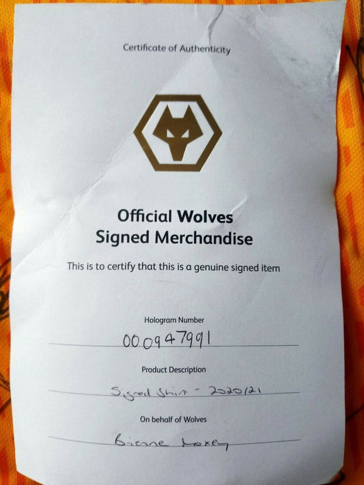 2020-2021 Wolves FC signed adidas 15 Signatures RARE with COA
