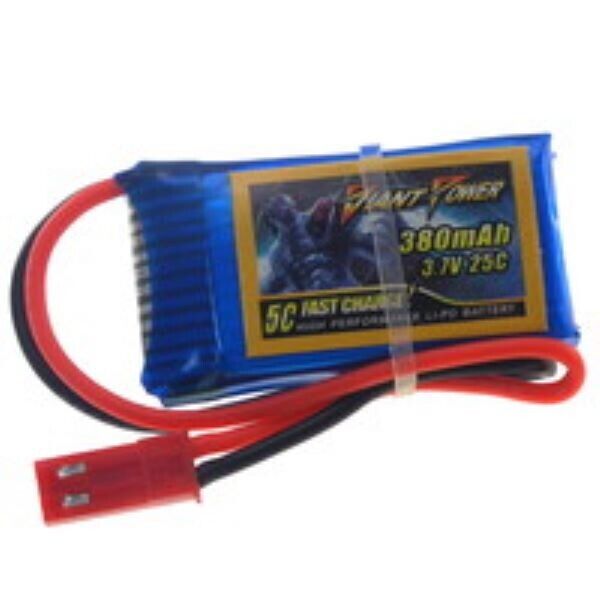 3.7V 380mAh 25C/50C LiPO RC Battery JST Giant Power