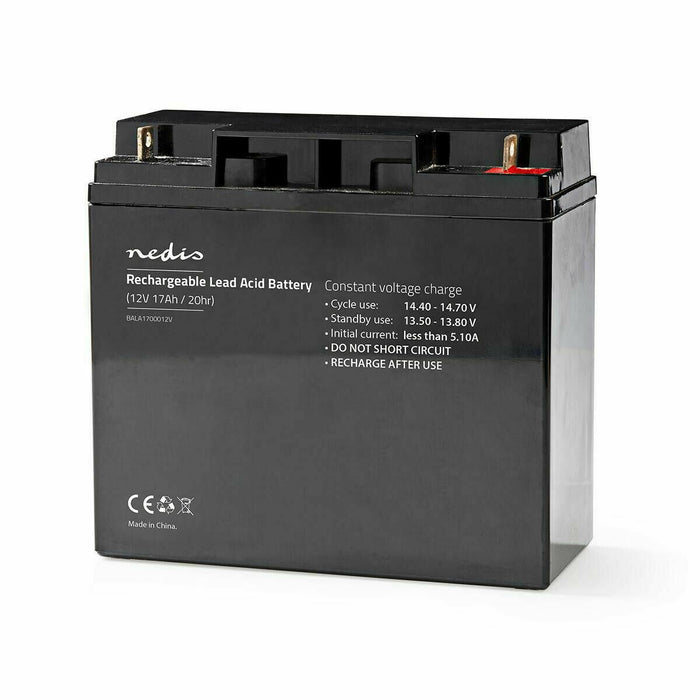 Nedis 12v 12 Volt 17.0Ah 17000mAh Sealed Rechargeable Lead Acid Battery