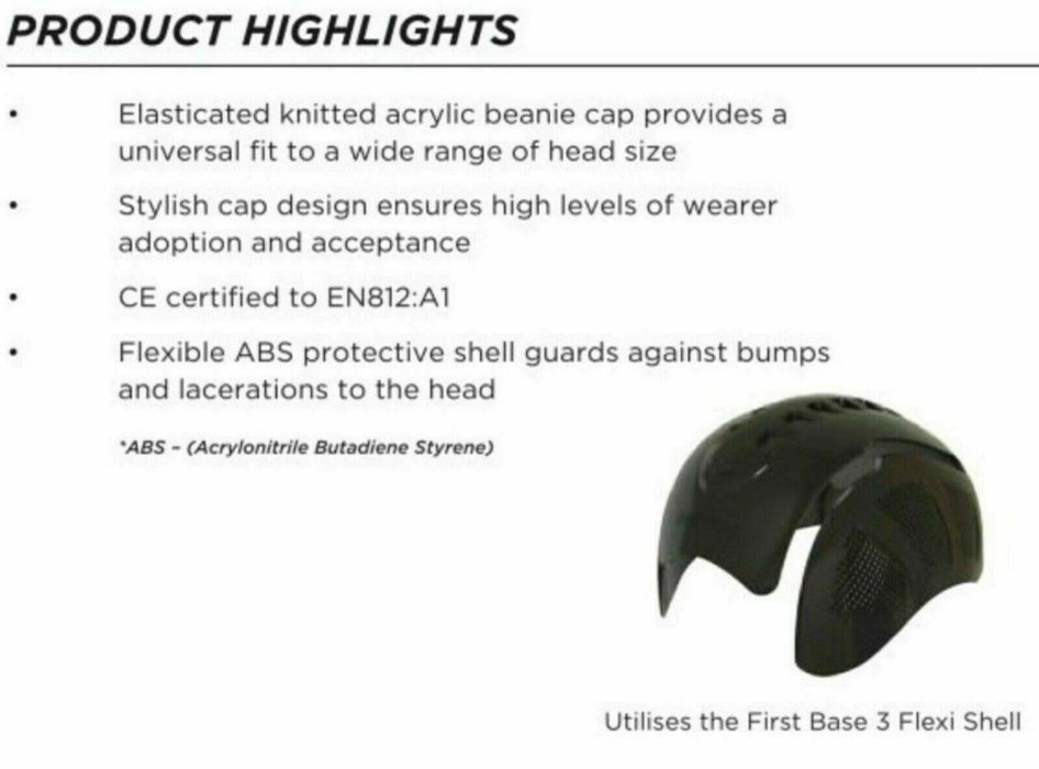 3M Scott Safety HC23 Black Beanie ABS Bump Cap Protector FirstBase3 Hard Hat