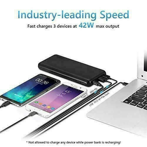 2-Pack Miady Dual USB Portable Charger, Fast Charging Portable Charger