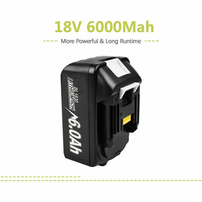18V 6.0Ah BL1850  LXT Li-Ion Battery for Makita BL1830 BL1860 With LED Display