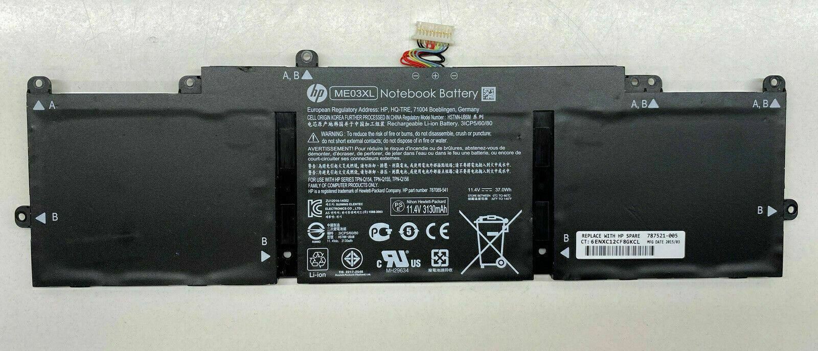 ME03XL GENUINE Battery For HP Stream 11 13 Notebook 787089-541 HSTNN-LB6O