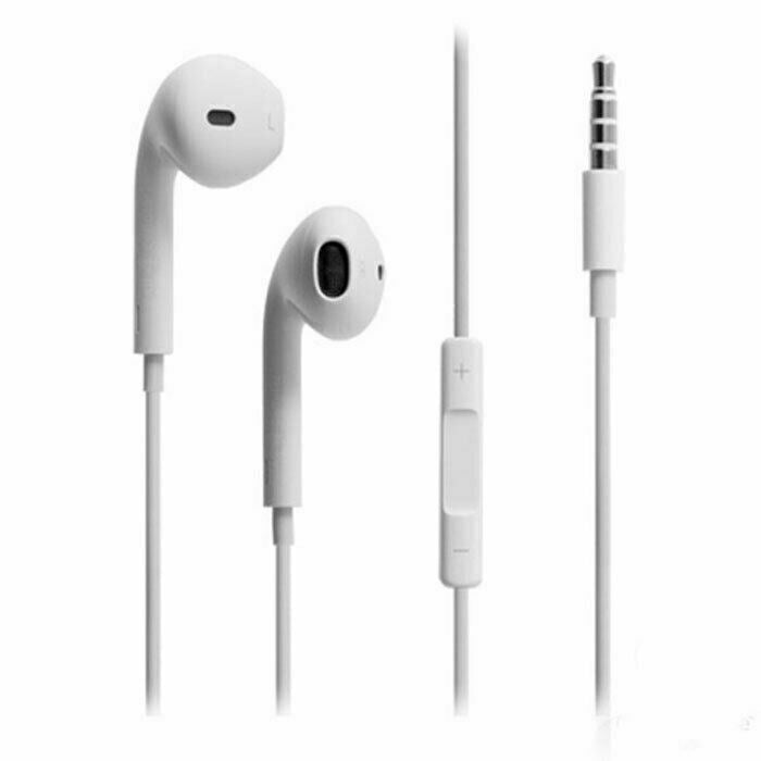 White Design Earphones Wave Earphones 3.5mm Jack Works with Apple, Samsung