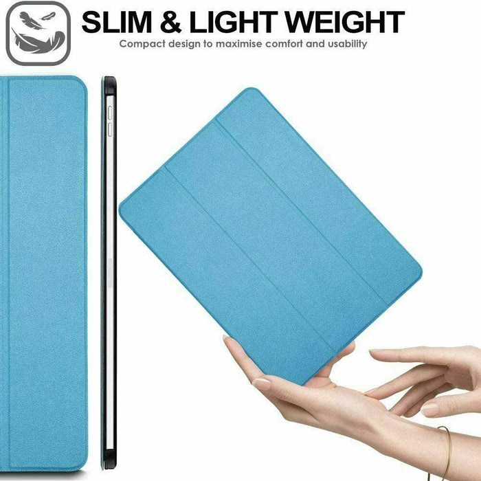 TECHGEAR iPad Pro 12.9" 2020 Slim Smart Case Tri-fold Stand Cover - LIGHT BLUE